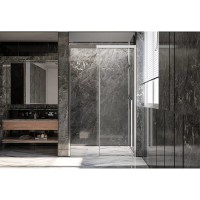 Душевая дверь Veconi Premium Trento PTD30-CH-150-01-C4, 150 см, стекло прозрачное, профиль хром