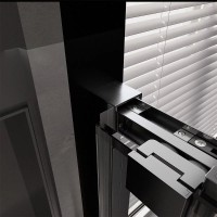 Душевая дверь Veconi Premium Trento PTD30-GR-130-01-C4, 130 см, стекло прозрачное, профиль графит брашированный