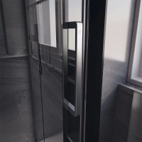Душевая дверь Veconi Premium Trento PTD40-GR-120-01-C4, 120 см, стекло прозрачное, профиль графит брашированный