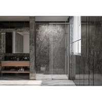 Душевая дверь Veconi Premium Trento PTD40-GR-140-01-C4, 140 см, стекло прозрачное, профиль графит брашированный