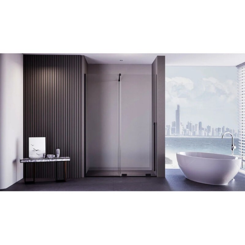 Душевая дверь Veconi Premium Trento PTDW-50B-100-01-C4, 100 см, стекло прозрачное, профиль черный матовый