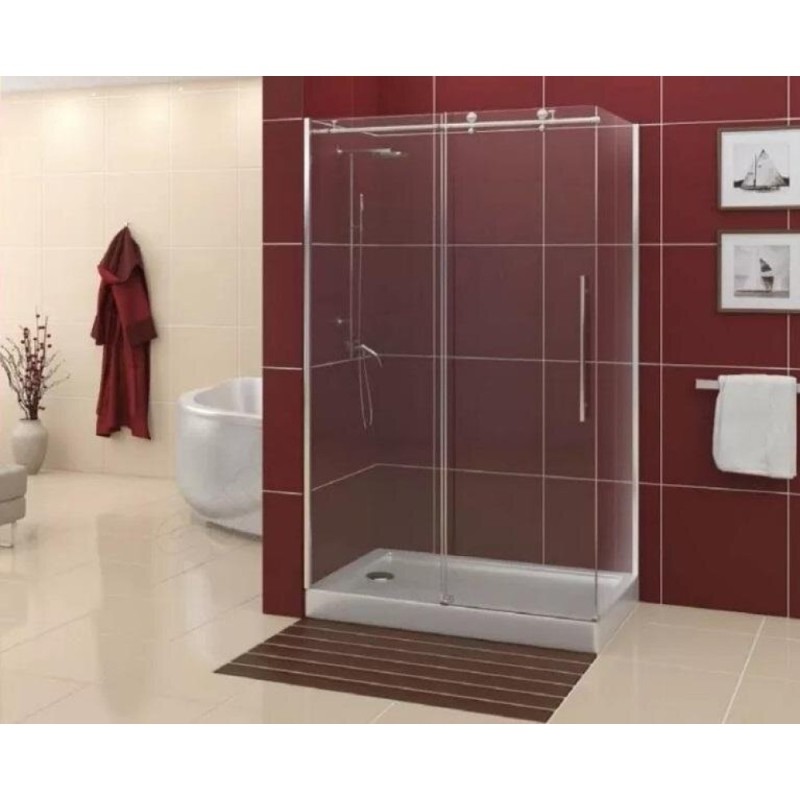 Душевой уголок Good Door Puerta Г-об. KS-624, ПУ00003, 130 х 90 см, стекло прозрачное, профиль хром