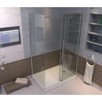 Душевой уголок Good Door Puerta Г-об. KS-624, ПУ00003, 130 х 90 см, стекло прозрачное, профиль хром