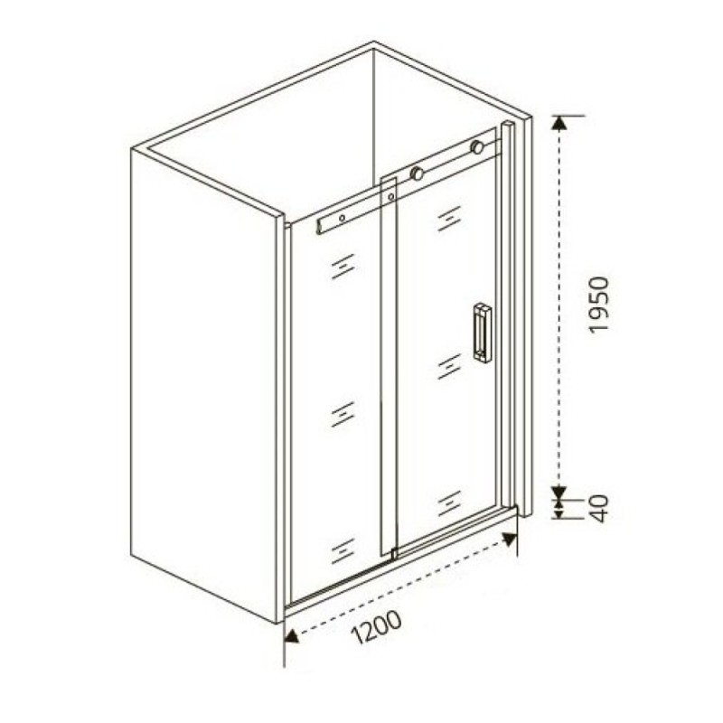 Душевая дверь в нишу Good Door Puerta WTW-120-C-CH, 120 х 195 см, стекло прозрачное, хром, ПУ00005