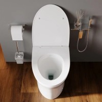 Приставной унитаз Iddis Pulse PULIDSEi26, импульсный, безбачковый, крышка-сиденье с микролифтом, белый