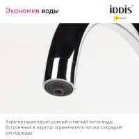 Смеситель для кухонной мойки Iddis Pure PURMGFJi05, PVD-покрытие, с каналом для фильтрованной воды, золото матовое