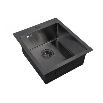 Кухонная мойка Zorg PVD-4551 GRAFIT, 45 см, нержавеющая сталь, PVD, графит