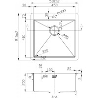 Мойка кухонная Zorg Inox PVD 5151 Grafit