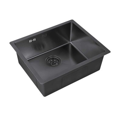 Мойка кухонная Zorg PVD 5344 GRAFIT, 53 см, нержавеющая сталь, PVD покрытие, графит