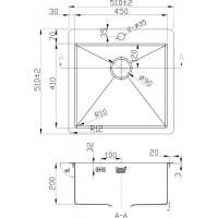Мойка кухонная Zorg Inox PVD 5151 Grafit