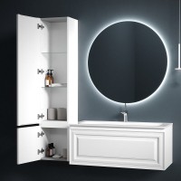 Пенал Sancos Very, 35 см, подвесной,левый, цвет Bianco, PVR35LW
