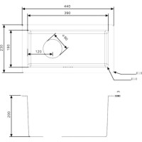 Мойка Zorg Inox R 2344, 23 х 44 см, брашированная матовая нержавеющая сталь