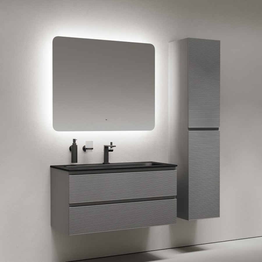 Зеркало Sancos Ray RA1000, 100 х 80 см, LED-подсветка, сенсорное, с диммером