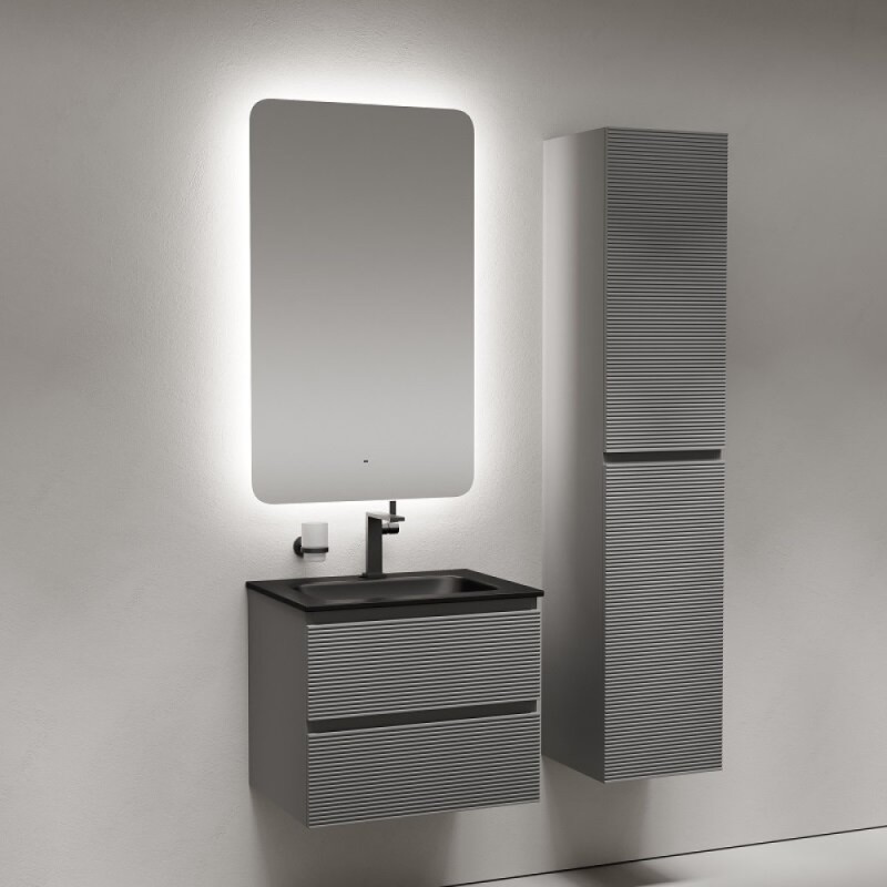 Зеркало Sancos Ray RA600, 60 х 100 см, LED-подсветка, сенсорное, с диммером
