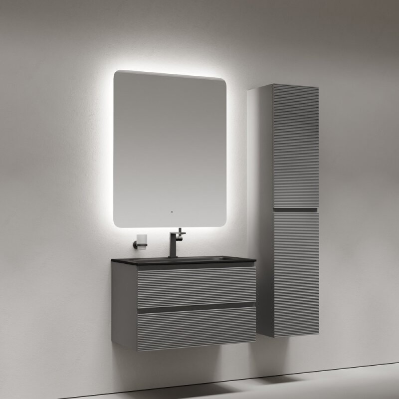 Зеркало Sancos Ray RA800, 80 х 100 см, LED-подсветка, сенсорное, с диммером