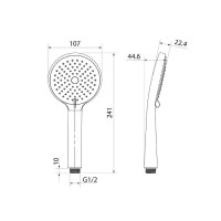 Душевая лейка Iddis Ray RAY3F0Ci18, 3 режима, хром