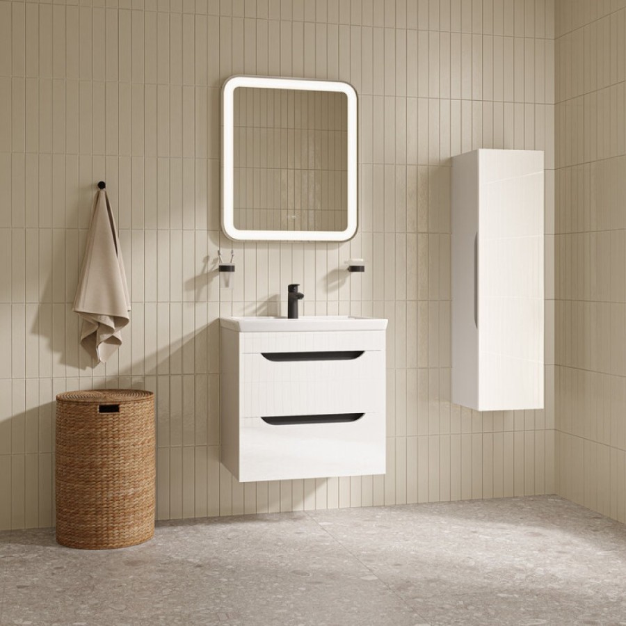 Тумба под раковину Iddis Ray RAY60W0i95, 60 см подвесная, белый
