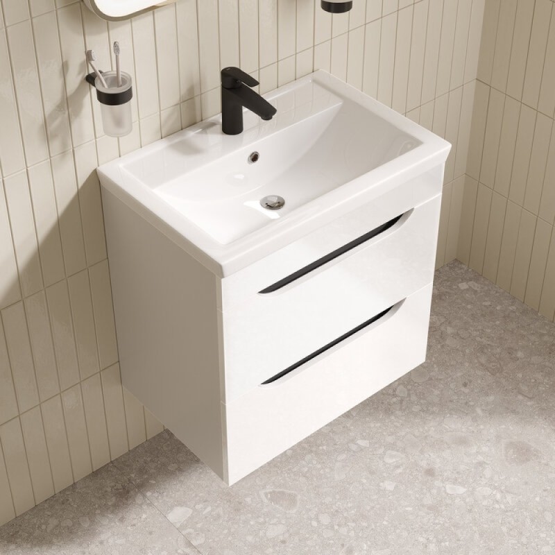 Тумба под раковину Iddis Ray RAY60W0i95, 60 см подвесная, белый