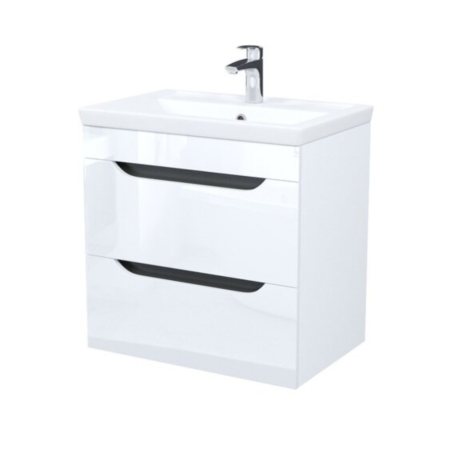 Тумба с раковиной Iddis Ray RAY60W0i95K, 60 см подвесная, белый