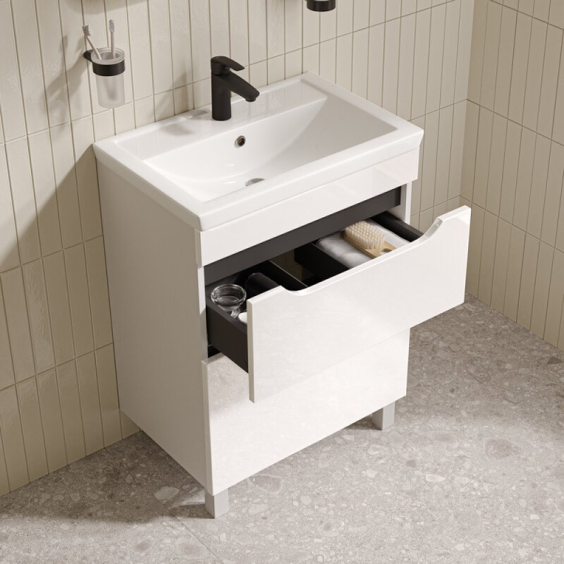 Тумба под раковину Iddis Ray RAY60WFi95, 60 см напольная, белый