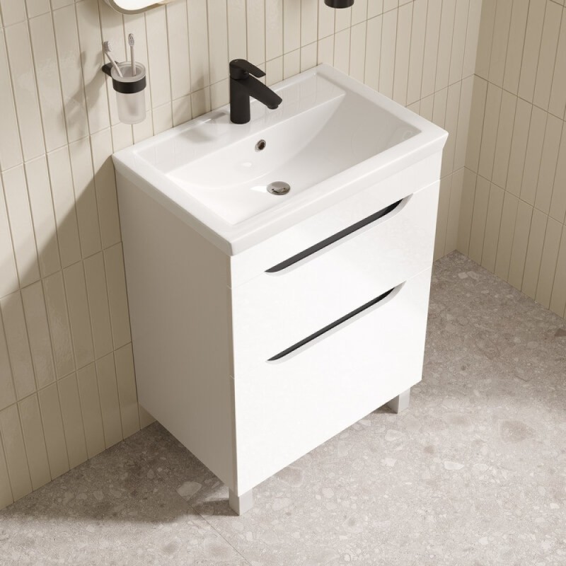 Тумба под раковину Iddis Ray RAY60WFi95, 60 см напольная, белый
