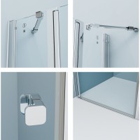 Душевая дверь Iddis Ray 120 x 195 см распашная, стекло прозрачное, хром, RAY6CP2i69