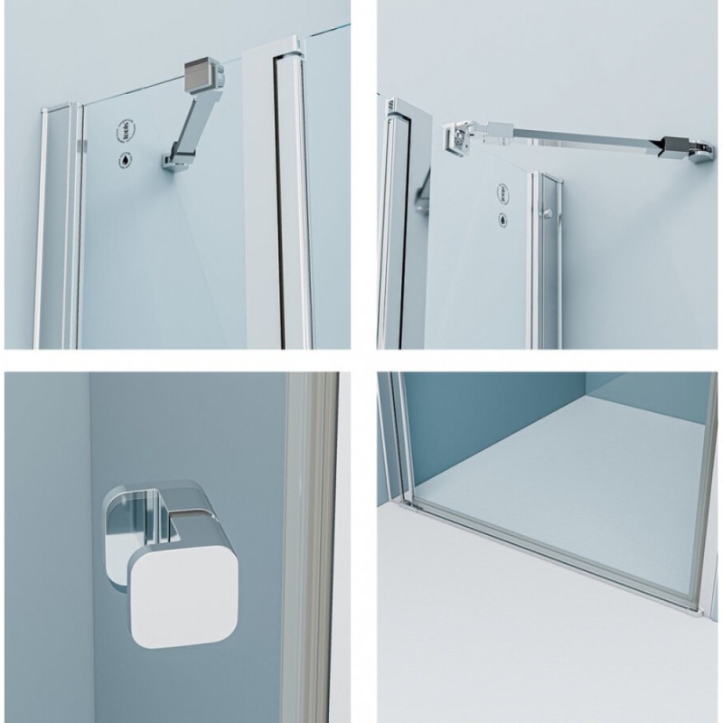 Душевая дверь Iddis Ray 120 x 195 см распашная, стекло прозрачное, хром, RAY6CP2i69