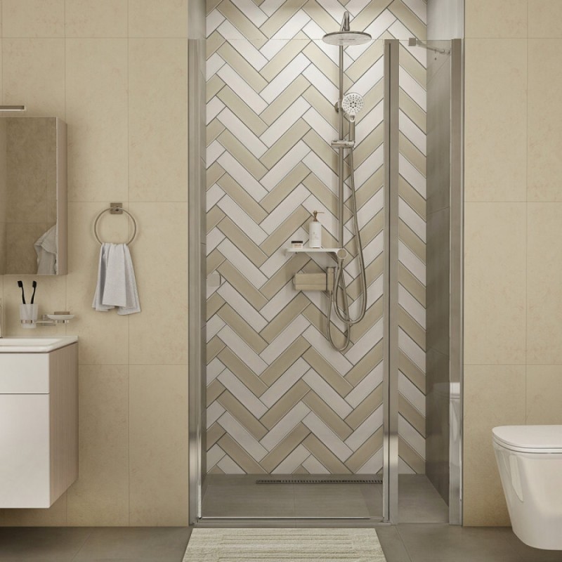 Душевая дверь Iddis Ray 120 x 195 см распашная, стекло прозрачное, хром, RAY6CP2i69