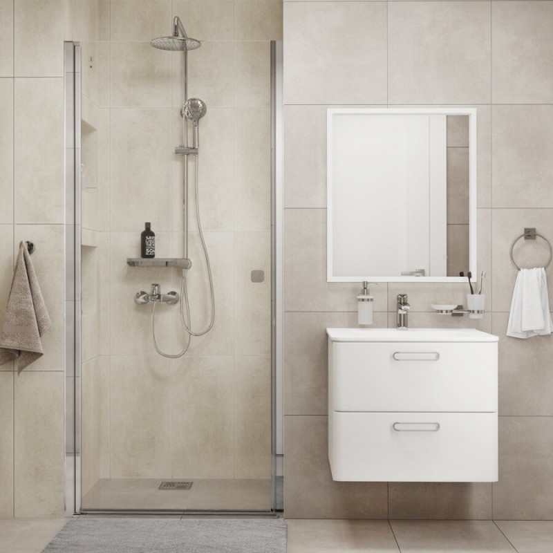 Душевая дверь Iddis Ray 90 x 195 см распашная, стекло прозрачное, хром, RAY6CP9i69