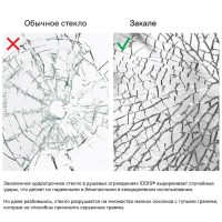 Шторка на ванну Iddis Ray 80 x 140 см распашная, стекло прозрачное, хром, RAY6CS8i90