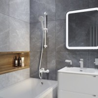 Душевая штанга Iddis Ray 70 см, белый матовый, RAY70W0i17