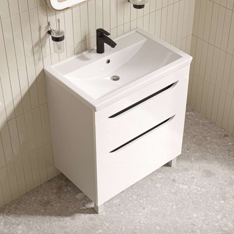 Тумба под раковину Iddis Ray RAY70WFi95, 70 см напольная, белый
