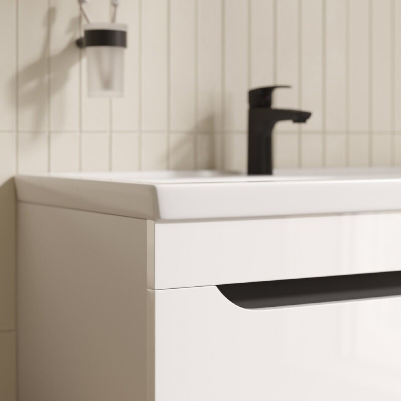 Тумба под раковину Iddis Ray RAY80WFi95, 80 см напольная, белый