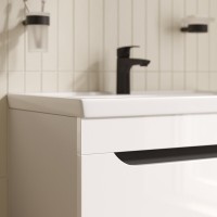 Тумба с раковиной Iddis Ray RAY80WFi95K, 80 см напольная, белый