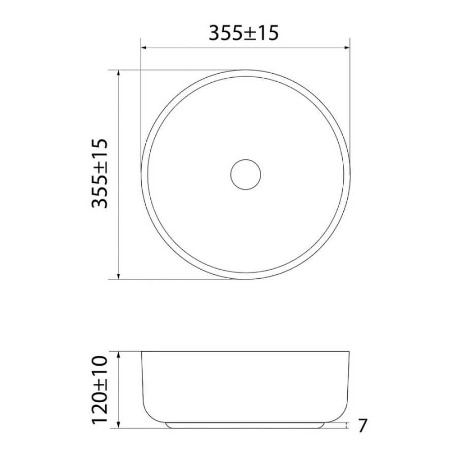 Раковина Iddis Ray 35.5 см, накладная, белый матовый, RAYWM03i27