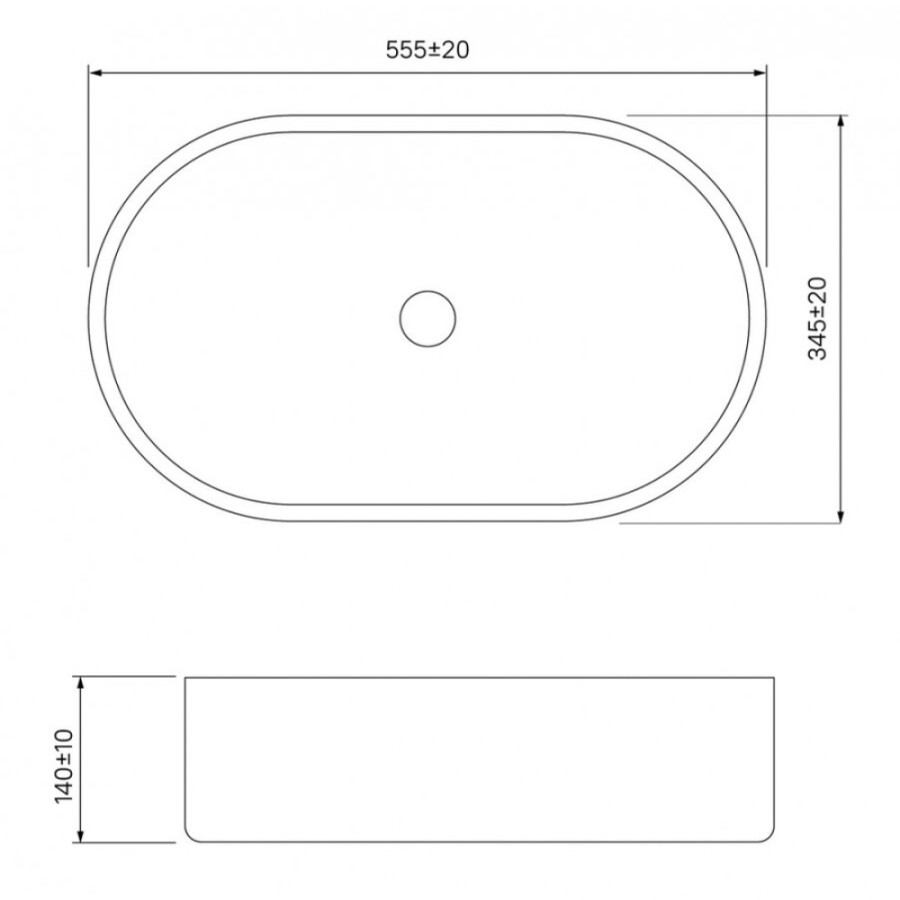 Раковина Iddis Ray 55.5 см, накладная, белый, RAYWS13i27