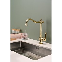 Смеситель Paulmark Retro Re213226-G для кухонной мойки, под фильтр, золото