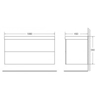 Тумба под раковину BelBagno Regina REGINA-1000-2C-SO-MR-BLUM, 100 х 45 х 55 см, Marmo Rosa
