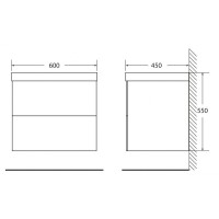 Тумба под раковину BelBagno Regina REGINA-600-2C-SO-MR, 60 х 45 х 55 см, Marmo Rosa
