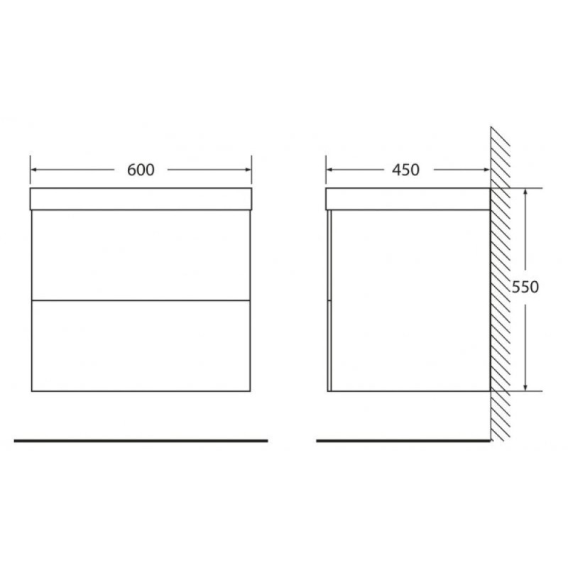 Тумба под раковину BelBagno Regina REGINA-600-2C-SO-MR, 60 х 45 х 55 см, Marmo Rosa