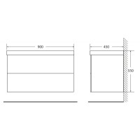 Тумба под раковину BelBagno Regina REGINA-900-2C-SO-MR-BLUM, 90 х 45 х 55 см, Marmo Rosa