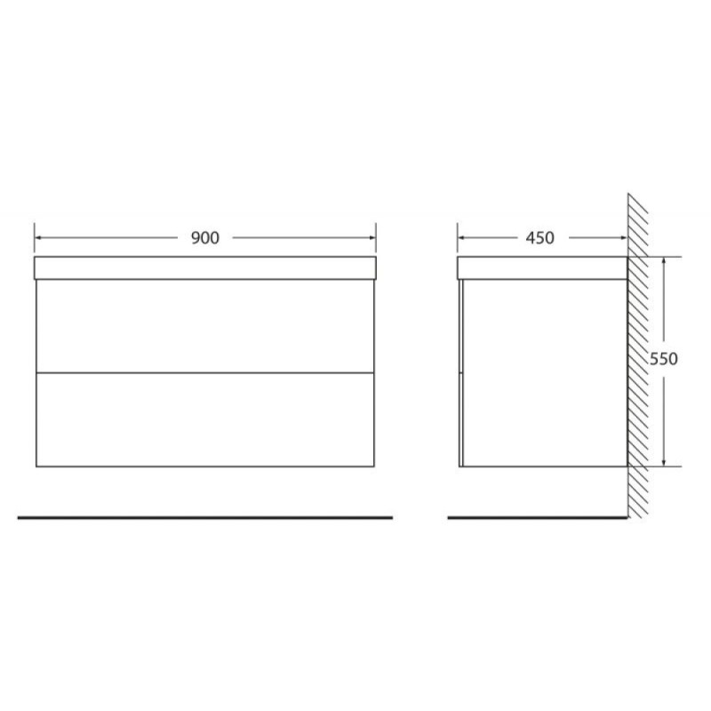 Тумба под раковину BelBagno Regina REGINA-900-2C-SO-MR-BLUM, 90 х 45 х 55 см, Marmo Rosa
