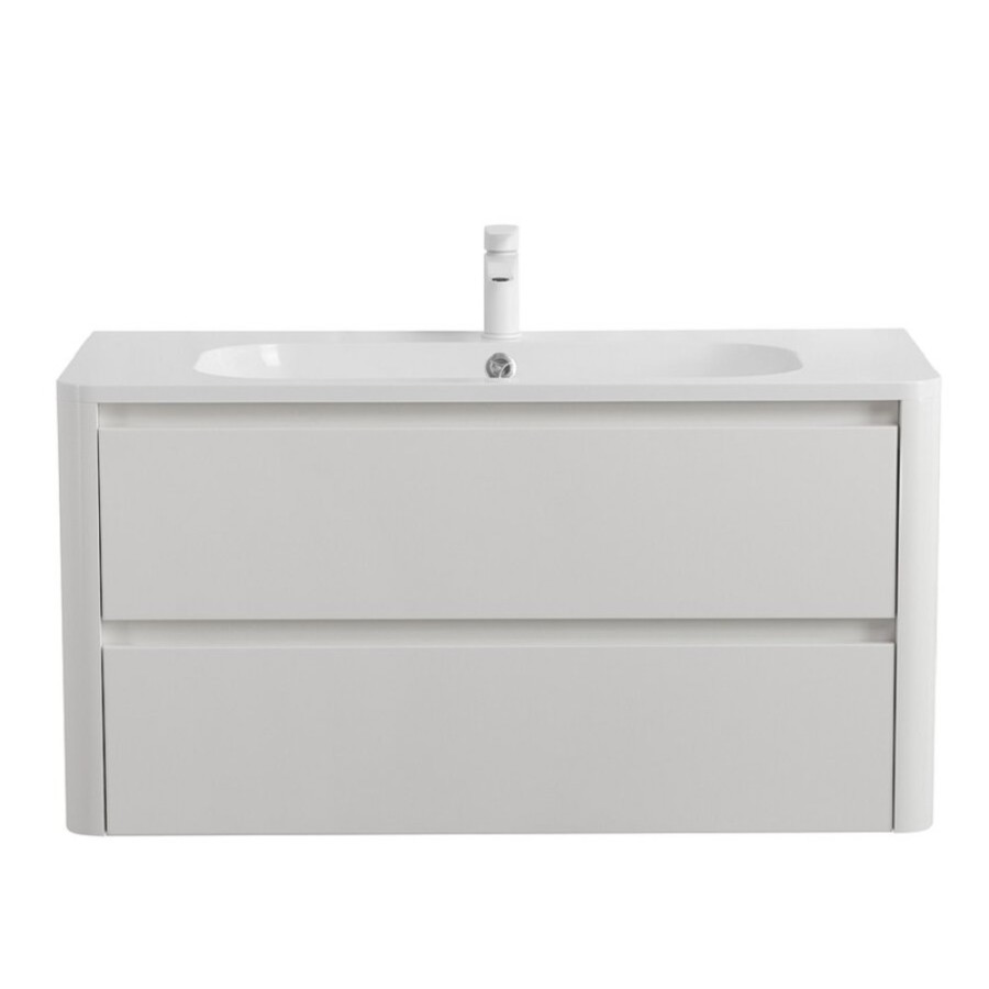 Тумба под раковину Cezares Relax-1000-2C-SO-BL, 100 см, подвесная, Bianco Lucido