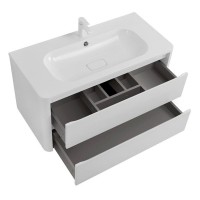 Тумба под раковину Cezares Relax-1000-2C-SO-BL, 100 см, подвесная, Bianco Lucido