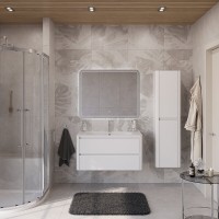 Тумба под раковину Cezares Relax-1000-2C-SO-BL, 100 см, подвесная, Bianco Lucido