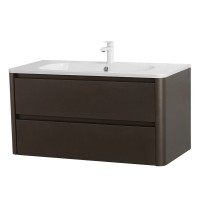Тумба под раковину Cezares Relax-1000-2C-SO-GM, 100 см, подвесная, оружейная сталь