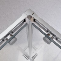 Душевой уголок Cezares RELAX-304-A-2-100-C-CR, 100 х 100 см, стекло прозрачное, профиль хром