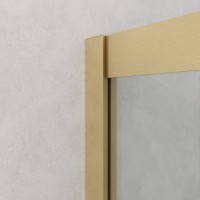 Душевой уголок Cezares RELAX-304-A-2-80-C-BORO, 80 х 80 см, стекло прозрачное, профиль золото брашированное