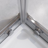 Душевой уголок Cezares RELAX-304-A-2-90-C-CR, 90 х 90 см, стекло прозрачное, профиль хром
