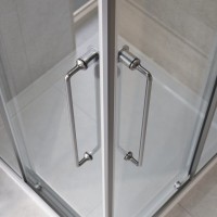 Душевой уголок Cezares RELAX-304-AH-2-120/90-C-GM, 120 х 90 см, стекло прозрачное, профиль оружейная сталь